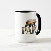 Mug Ours PAPA - Russe Aquarelle Nature Silhouette (Devant droit)