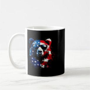 Mug Ours Patriote Drapeau Américain Ours Grizzly 4 Jui