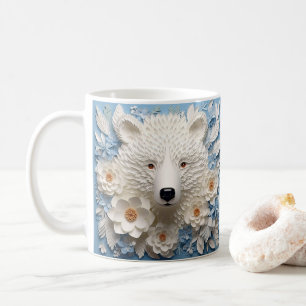 Mug Ours polaire blanc imprimé 3D