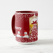 Mug Ours polaire Chandelier de Noël Hiver Flocon de ne (Devant gauche)