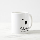 Mug Ours polaire dans une tempête de neige (Devant droit)