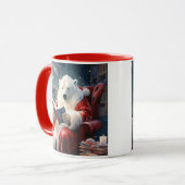 Mug Ours polaire de Noël lisant (Devant gauche)
