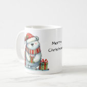 Mug Ours polaire de Noël mignon (Devant gauche)