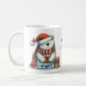 Mug Ours polaire de Noël mignon (Gauche)