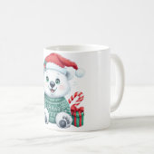 Mug Ours polaire de Noël mignon en pull festif (Devant droit)