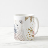 Mug Ours polaire élégant aux accents floraux (Devant droit)