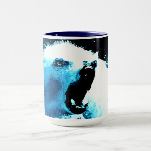 Mug "Ours Polaire En Colère" Belle Peinture. Commandez (Centre)