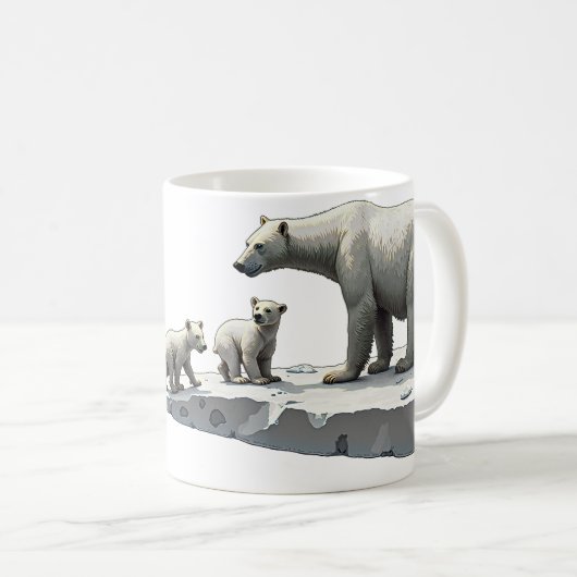 Mug Ours polaire et petits (Devant droit)