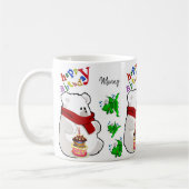 Mug Ours Polaire Joyeux Anniversaire Mug (Gauche)