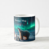 Mug Ours Polaire Maman Cubs Arbre de Noël Aurora Borea (Devant droit)