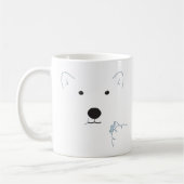 Mug Ours polaire mangeant un marshmallow (bleu clair) (Gauche)