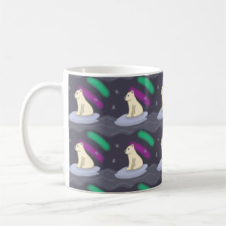 Mug Ours polaire mignon avec aurores boréales