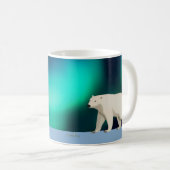 Mug Ours polaire mignon et aurores boréales (Devant droit)
