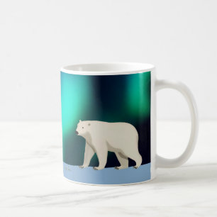 Mug Ours polaire mignon et aurores boréales