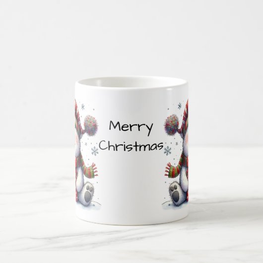 Mug Ours polaire mignon Joyeux Noël (Centre)