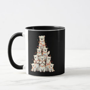 Mug Ours Polaire Noël Arbre Amoureux des Animaux Fêtes