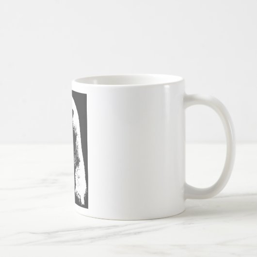 Mug Ours polaire noir et blanc Pop Art (Droite)