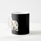 Mug Ours polaire patchwork mignon quilt de Noël  (Devant gauche)
