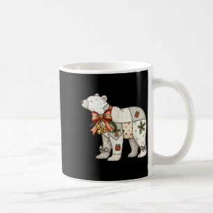 Mug Ours polaire patchwork mignon quilt de Noël