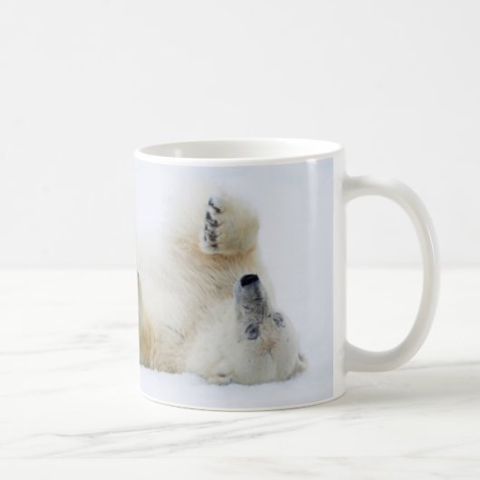Mug Ours polaire roulant dans la neige, Norvège (Droite)
