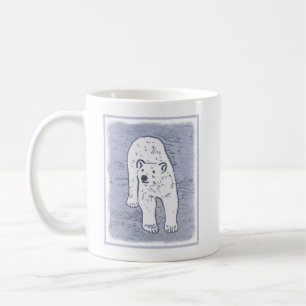 Mug Ours polaire sur la peinture sur glace - Art origi