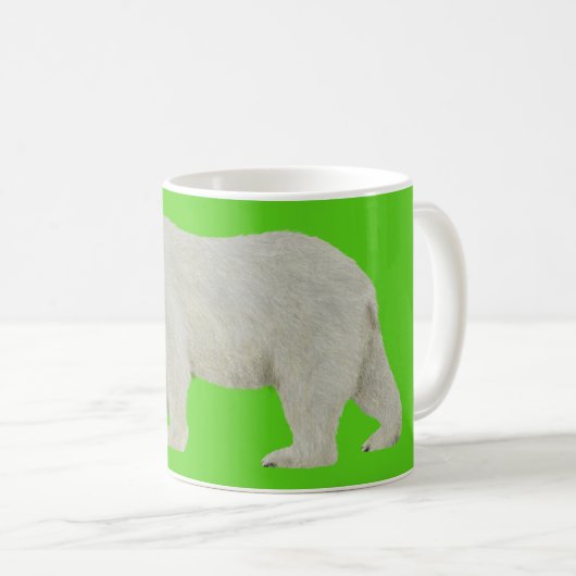 Mug Ours polaire vert (Devant droit)