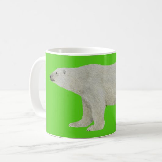 Mug Ours polaire vert (Devant gauche)