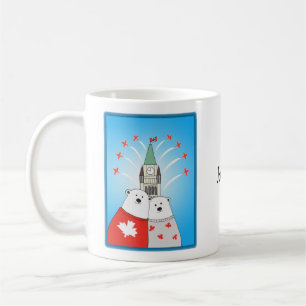 Mug Ours polaires canadiens avec tour de la paix snowb