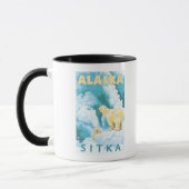 Mug Ours polaires & Cub - Sitka, Alaska (Gauche)