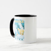 Mug Ours polaires & Cub - Sitka, Alaska (Devant gauche)