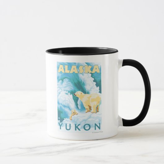 Mug Ours polaires et petits - Yukon, Alaska (Droite)