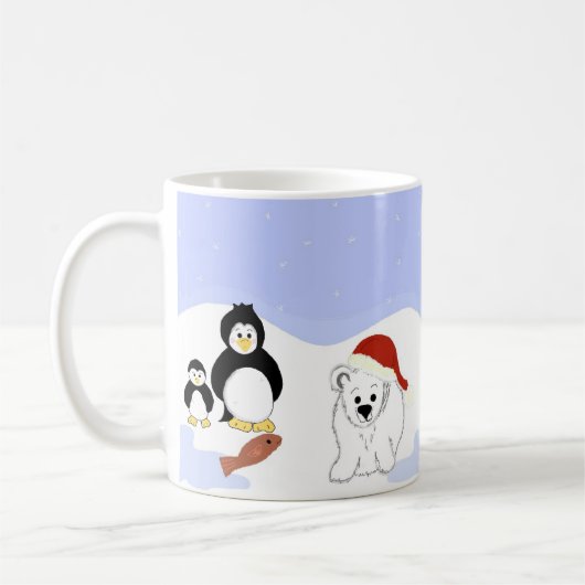 Mug Ours polaires et pingouins (Gauche)