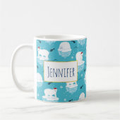 Mug Ours polaires mignons à Santa Hats Motif de Noël (Gauche)