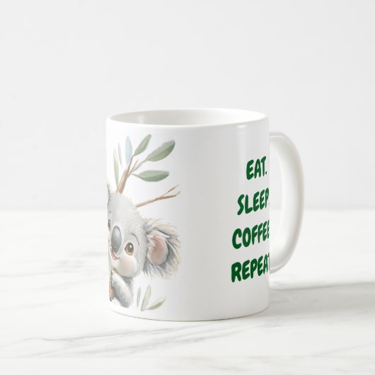 Mug Ours Polaires Mignons avec Message, Cadeau Drô (Devant droit)