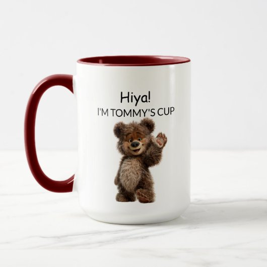 Mug Ours qui fait signe mignon (Gauche)
