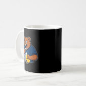 Mug Ours râpant du fromage drôle (Devant gauche)