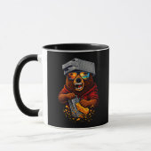 Mug Ours Rétro Avec Chapeau Râpe à Fromage et Lunettes (Gauche)
