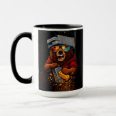 Mug Ours Rétro Avec Chapeau Râpe à Fromage et Lunettes (Gauche)
