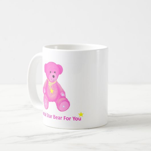 Mug Ours rose étoile (Devant gauche)