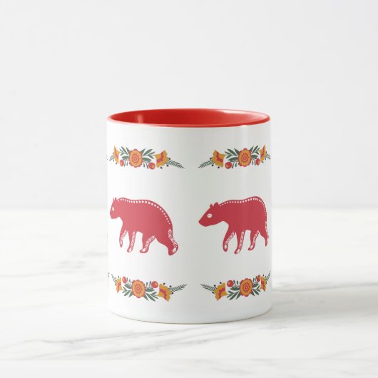Mug Ours scandinave rouge (Centre)