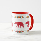 Mug Ours scandinave rouge (Devant droit)