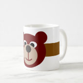 Mug Ours souriant | bande brune (Devant droit)