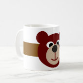 Mug Ours souriant | bande brune (Devant gauche)