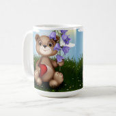 Mug Ours tenant un bouquet de fleurs-30926 (Devant gauche)