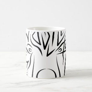 Mug Ours tribal noir et blanc