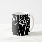 Mug Ours tribal noir et blanc (Devant droit)