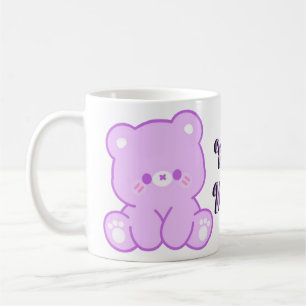 Mug Ourson Mignon Kawaii Assis Violet Pastel