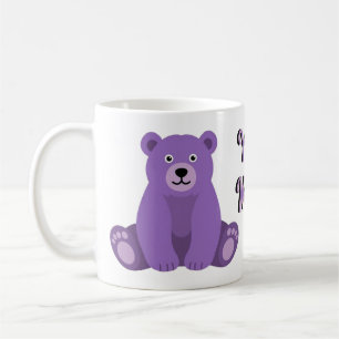 Mug Ourson Violet Assis Kawaii Mignon