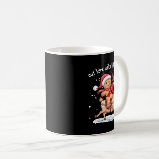 Mug Out Here Looking Like A Snack Funny Xmas Gingerbre (Devant droit)