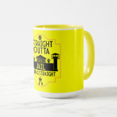 Mug Out Of Jail Prison Release Gift Two-Tone Coffee Mu (Devant droit)